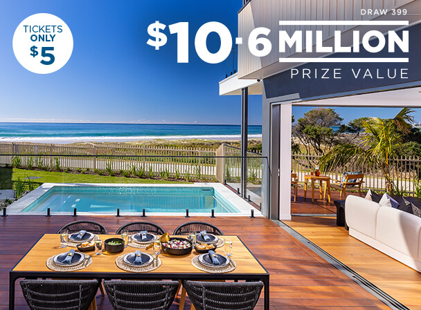 RSL Draw 399 $10.6M Beach House│$5 Ticket