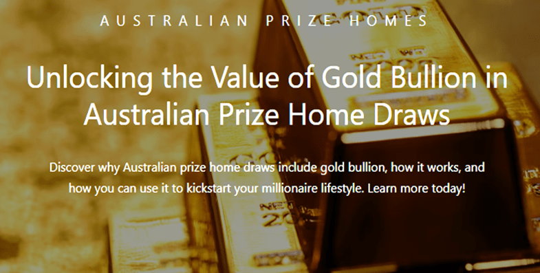 gold bullion, Australia Prize Homes