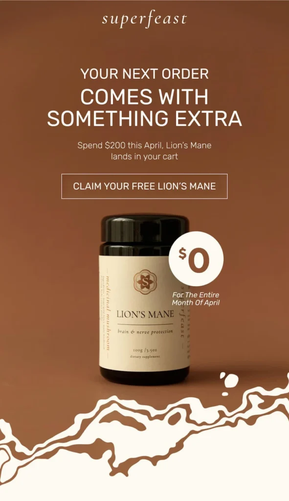 Lions Mane Medicinal Mushrooms, Superfeast